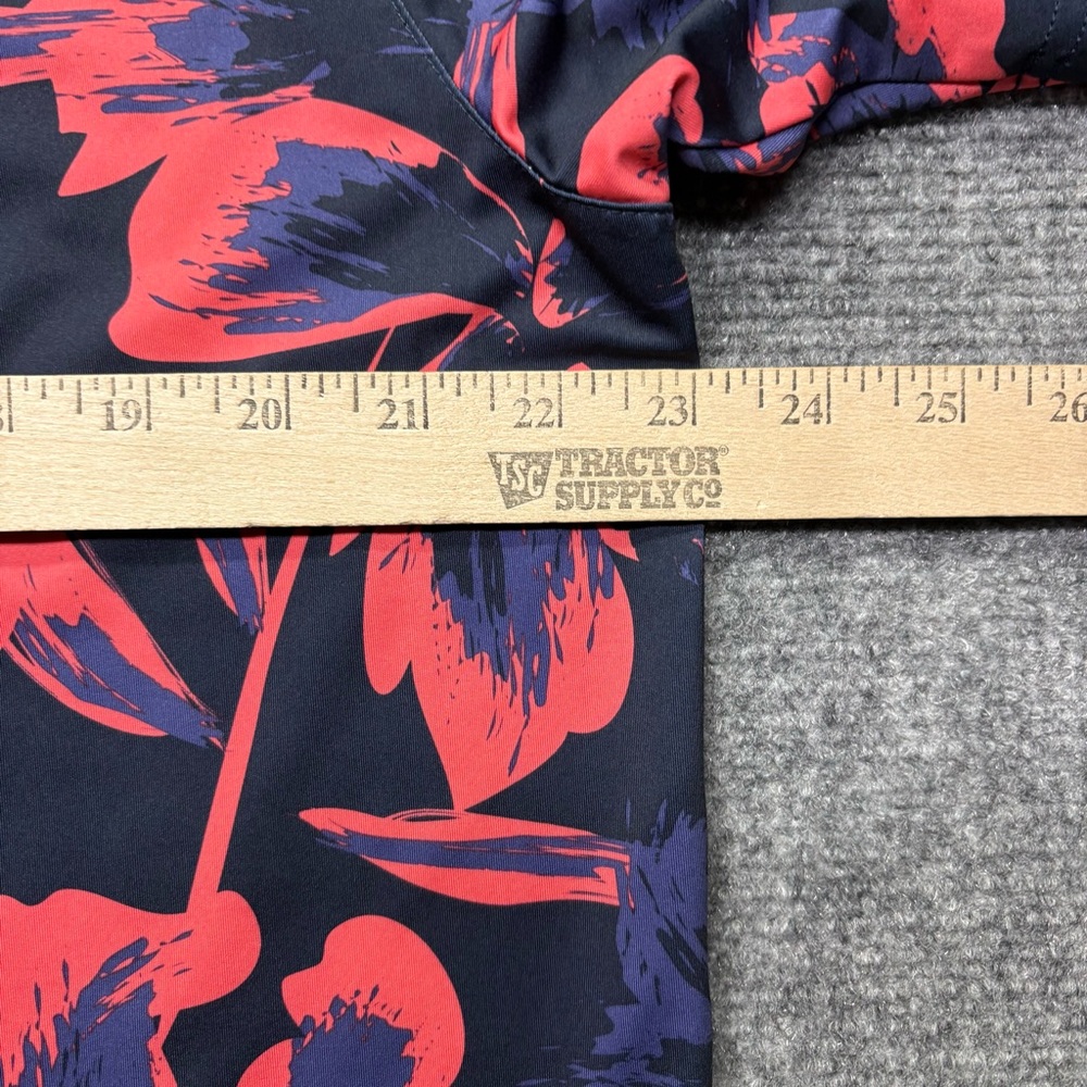 Puma Golf Polo Shirt Mens Large Blue Pink Hawaiian Print Floral The Orchards - Picture 9 of 10
